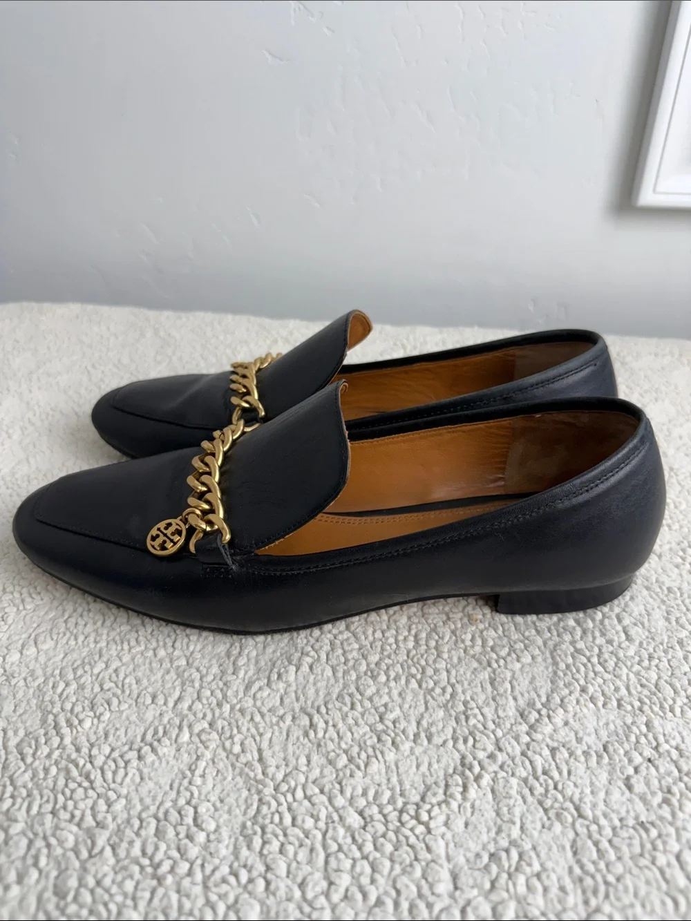 Tory Burch Black Charm Loafers Size 7.5